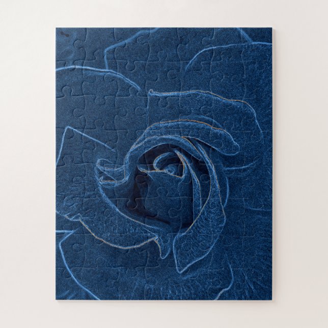 velvety blue rose jigsaw puzzle (Vertical)