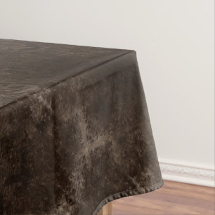 Velvety Bronze Damask Brown Baroque Grunge Tablecloth