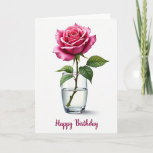 Velvety Flower Birthday Card