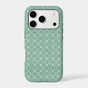 Velvety Lattice Pattern in Mint Green