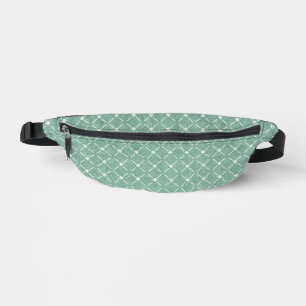 Velvety Lattice Pattern in Mint Green Bum Bags
