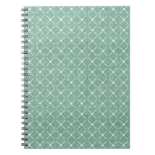 Velvety Lattice Pattern in Mint Green Notebook