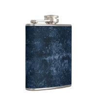 Velvety Navy Damask | Dark Blue Grunge Baroque