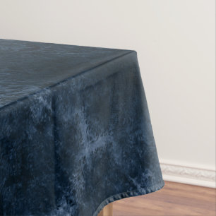 Velvety Navy Damask   Dark Blue Grunge Baroque Tablecloth