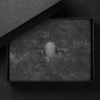 Velvety Onyx Damask | Black Vampy Grunge Baroque Tissue Paper