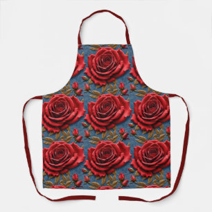 Velvety Red Roses  Apron