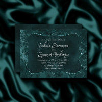 Velvety Teal Damask | Dark Green Grunge Baroque