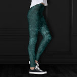 Velvety Teal Damask | Dark Green Grunge Baroque Leggings<br><div class="desc">90s Grunge, All Grown Up! Edgy and dramatic gothic-inspired dark velvety baroque damask in deep rich hued palette creates an opulent vintage crushed velvet texture. From the luxurious and sophisticated "Moody Jewel Tones" collection, this novelty modern contemporary mixed medium unisex (yet feminine) abstract effect adds perfect pop of dusky muted,...</div>