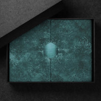 Velvety Teal Damask | Dark Green Grunge Baroque