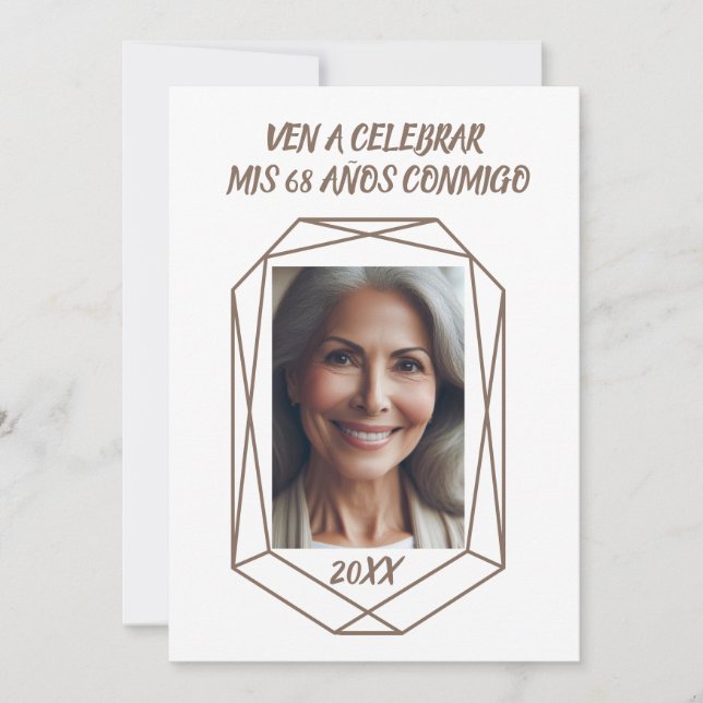 Ven A Celebrar mis 68 Años Fiesta de Cumpleaños  Invitation (Front)