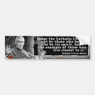Ven Fulton Sheen "Judging the Church" Sticker