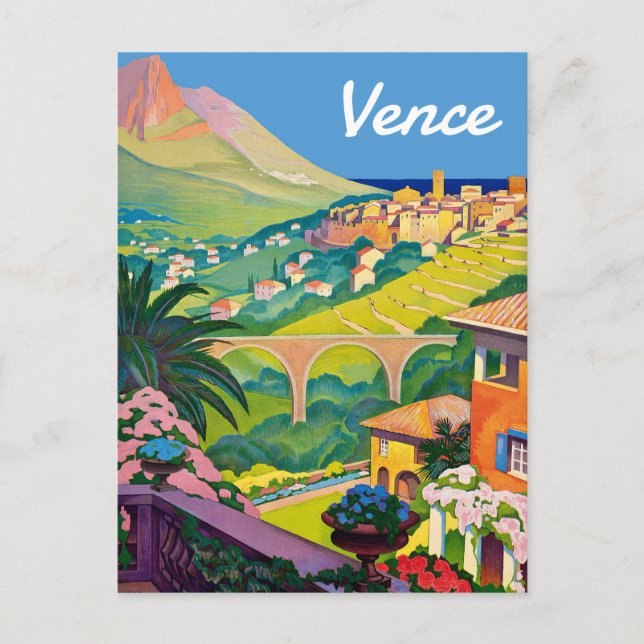 Vence, French Riviera, France, Postcard (Front)