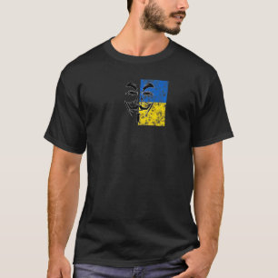 Vendetta Mask V Ukrain Flag Eu Stand With Europe U T-Shirt