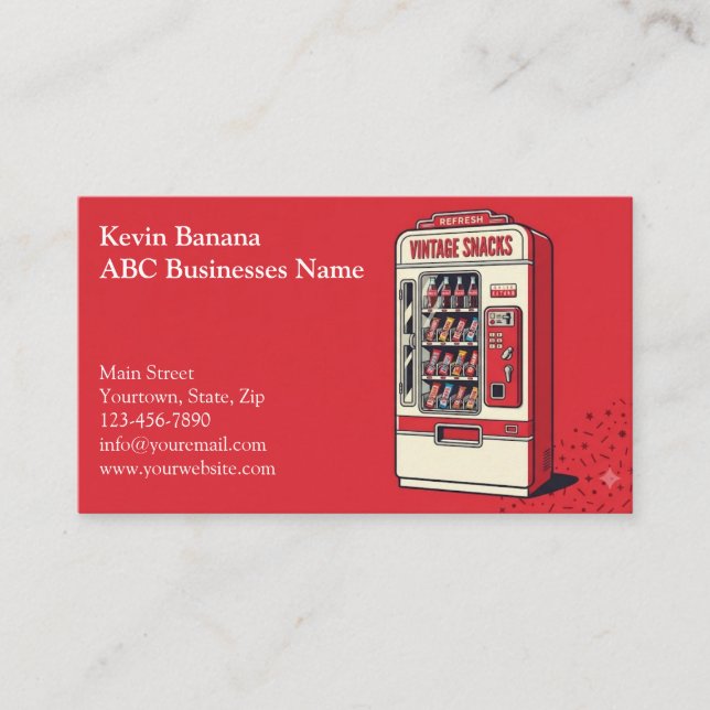 Vending Machine Business Card (Front)