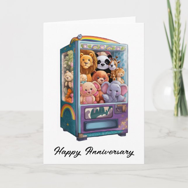 Vending machine filled with teddy Bears Card (Front)