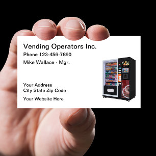 Vending Machines Rentals Business Card
