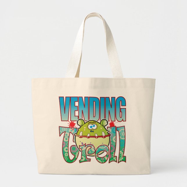 Vending Troll Large Tote Bag (Front)