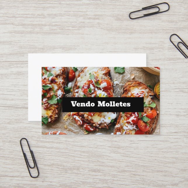 Vendo molletes business card (Front/Back In Situ)