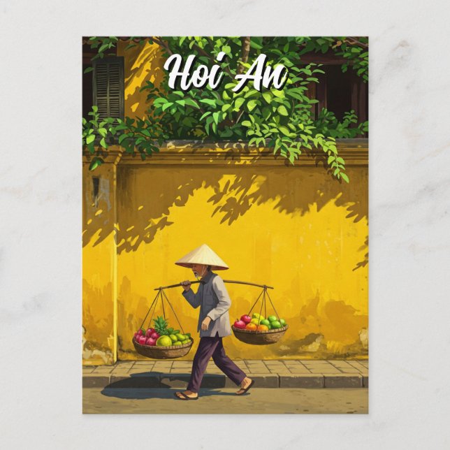 Vendor in Hoi An Vietnam Travel Postcard (Front)