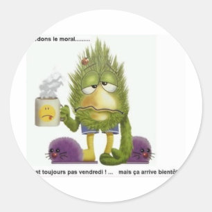 vendredi classic round sticker