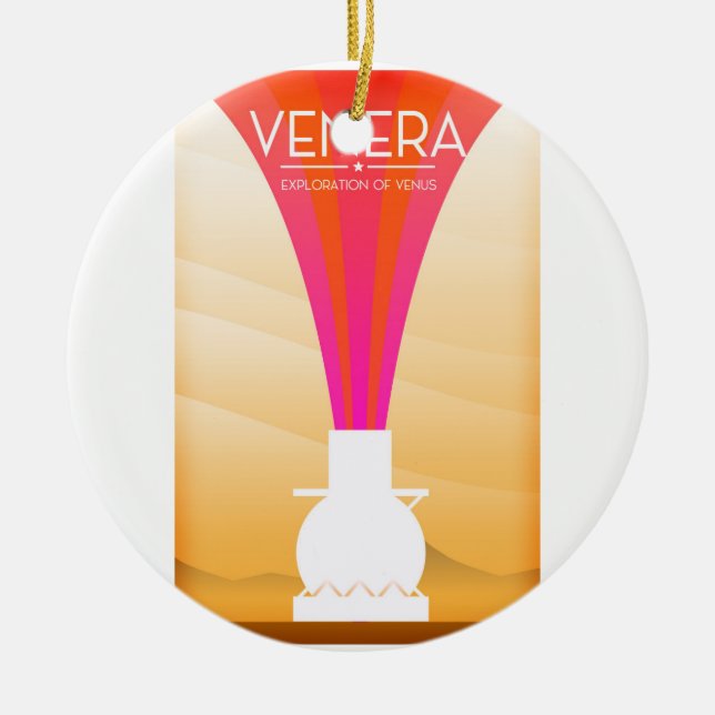 Venera Exploration of Venus Ceramic Ornament (Front)