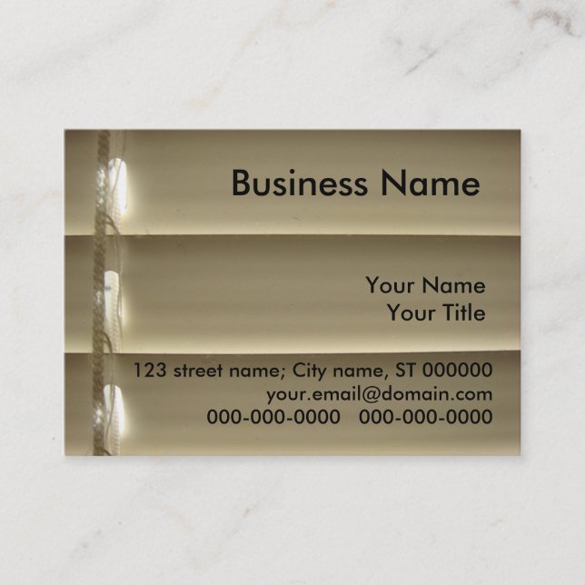 Venetian Blinds  Business Card (Front)