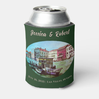 Venetian Boats Custom Photos Wedding Can Cooler