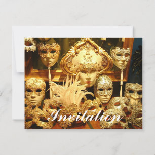 Venetian Carnival Masks Invitation