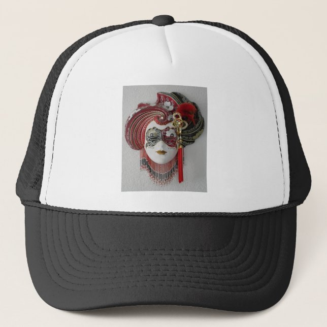 Venetian Ceramic Mask Trucker Hat (Front)
