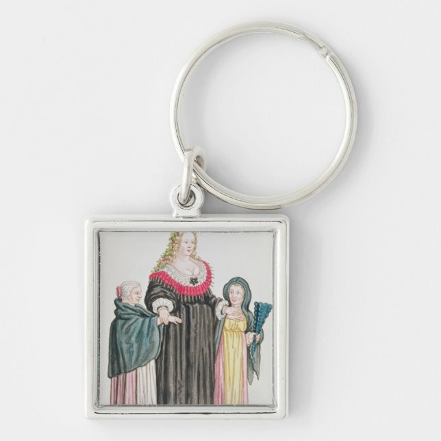 Venetian Courtesan Key Ring (Front)