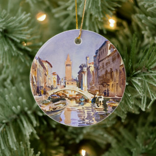 Venetian Elegance by John Singer Sargent Ceramic Ornament
