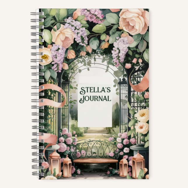 Venetian Floral Garden  Notebook (Front)