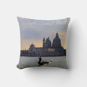 Venetian gondola at sunset - Italy Cushion