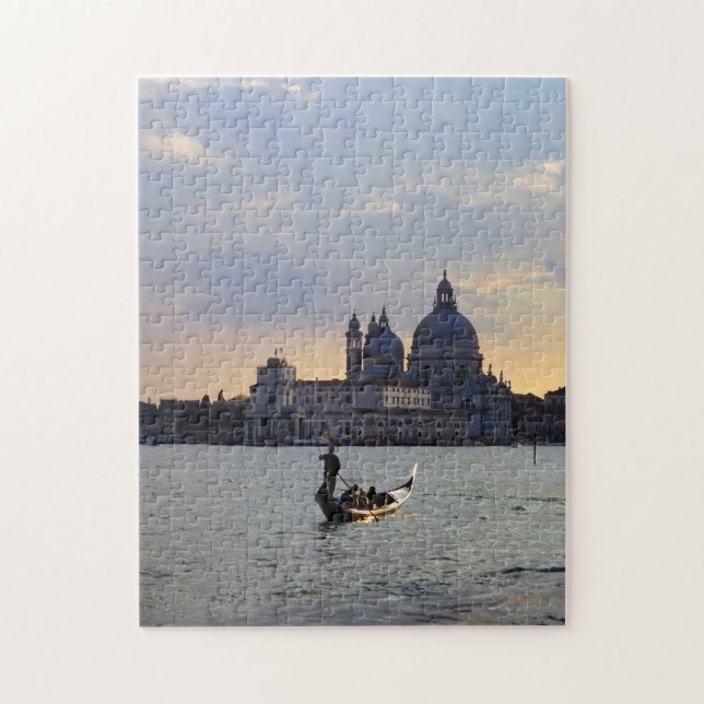 Venetian gondola at sunset - Italy Jigsaw Puzzle (Vertical)