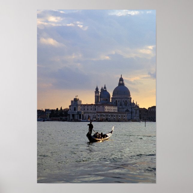 Venetian gondola at sunset poster (Front)