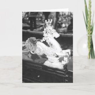 Venetian Gondola Horse Brass Note Greeting Card