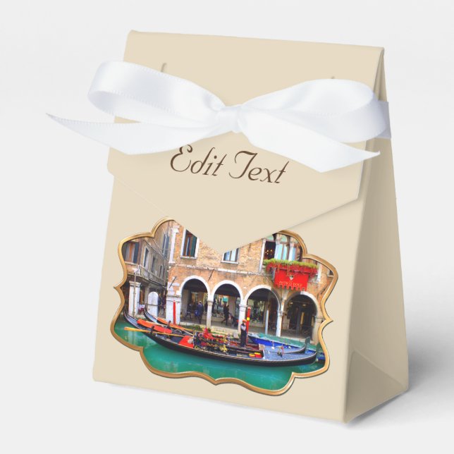 Venetian Gondolas Favour Box (Front Side)