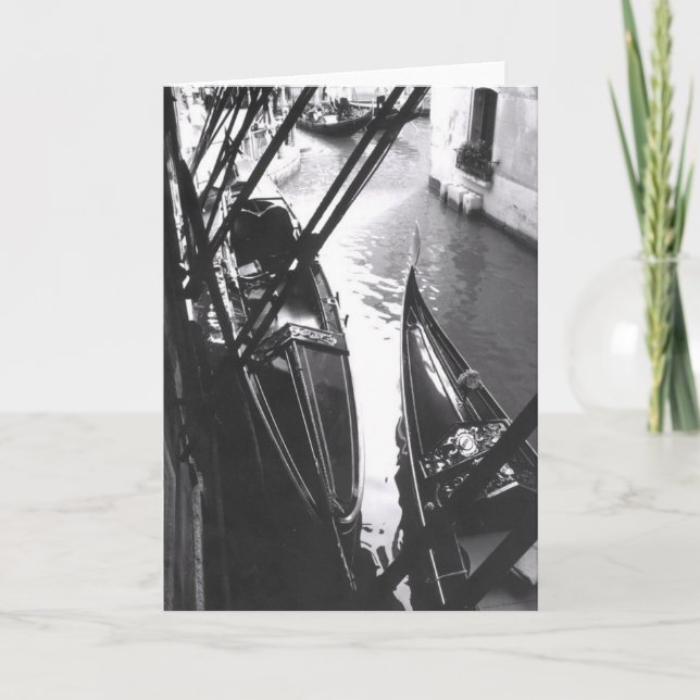 Venetian Gondolas in the Shade Greeting Card (Front)