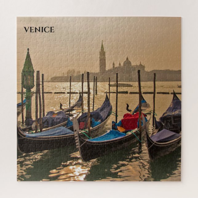 Venetian Gondolas, Venice Italy Jigsaw Puzzle (Vertical)