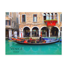Venetian Gondoliers Postcard
