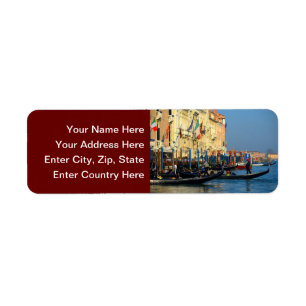 Venetian gondoliers return address label