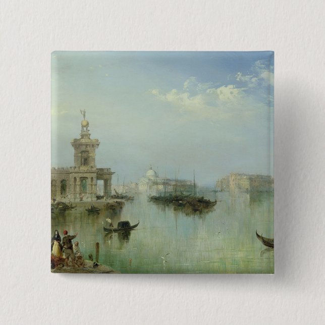 Venetian Lagoon 15 Cm Square Badge (Front)