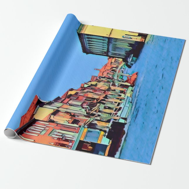 Venetian Lagoon - MURANO - view Wrapping Paper (Unrolled)