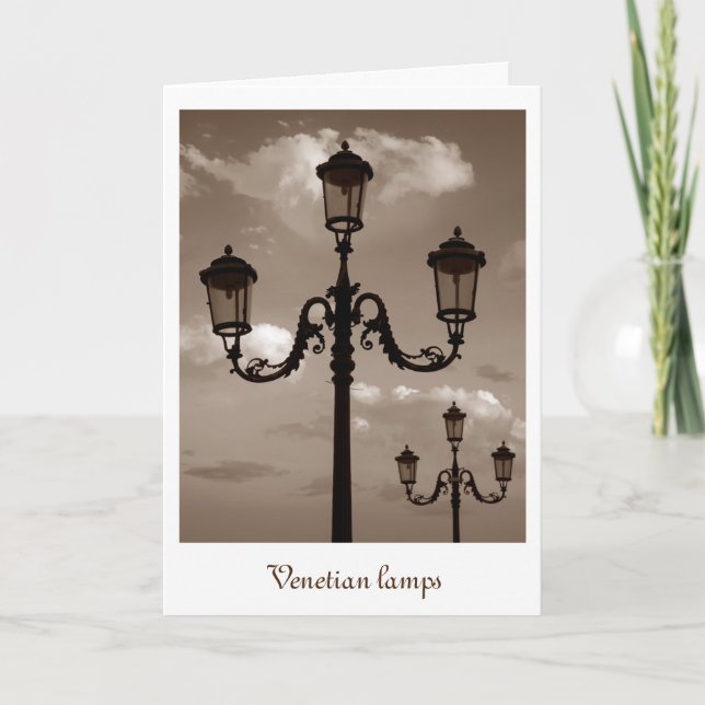 Venetian lamps folding card (Front)