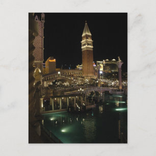 Venetian Las Vegas at night Postcard