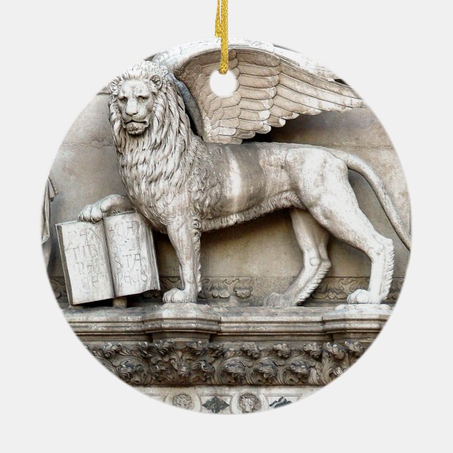 Venetian Lion Ceramic Ornament (Back)