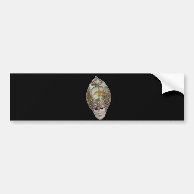 Venetian Mask Bumper Sticker (Front)