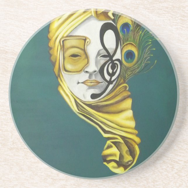 Venetian Mask Coaster (Front)