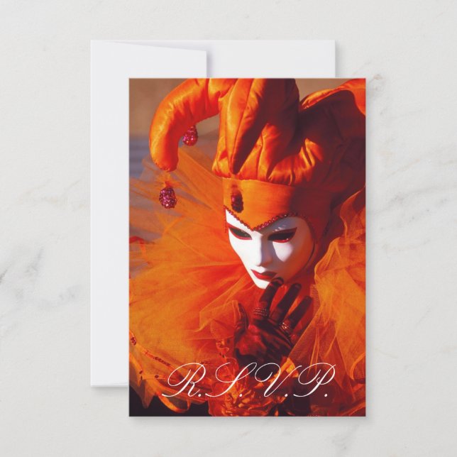 Venetian Mask RSVP Card (Front)