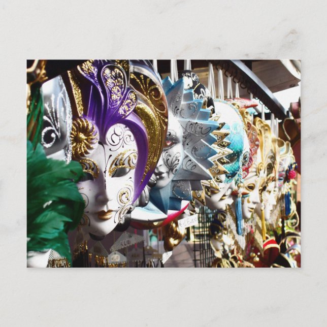 Venetian Masks 1 Postcard (Front)